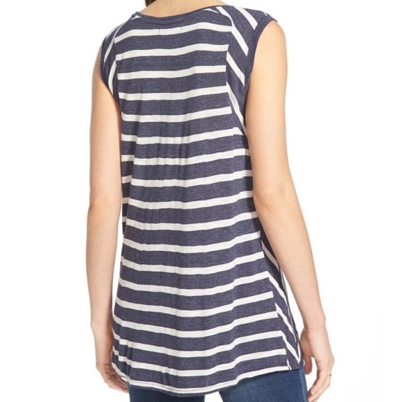 Madewell Anthem Stripe Inset Tank Blue - Picture 3 of 6